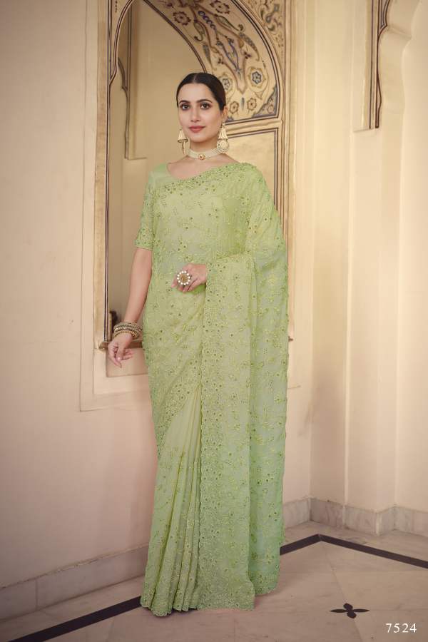 Arya Swarna 2 Party Wear Georgette Wedding Wear Heavy Latest Designer Saree Collection